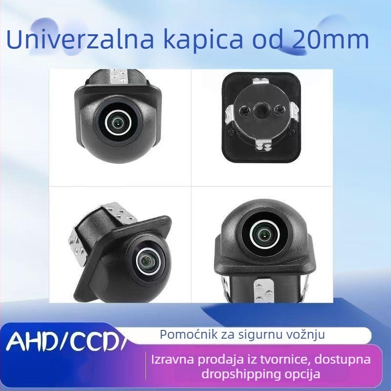 Universalna auto stražnja kamera, montirana na sunčani vizir, noćni pogled, HD, vodootporna, CCD/AHD