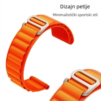 GT2 najlonski pleteni remen za sat za Apple iWatch 8 Ultra, širina 26 mm, kopča, moderan dizajn