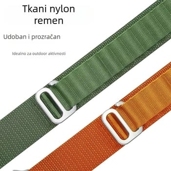 GT2 najlonski pleteni remen za sat za Apple iWatch 8 Ultra, širina 26 mm, kopča, moderan dizajn