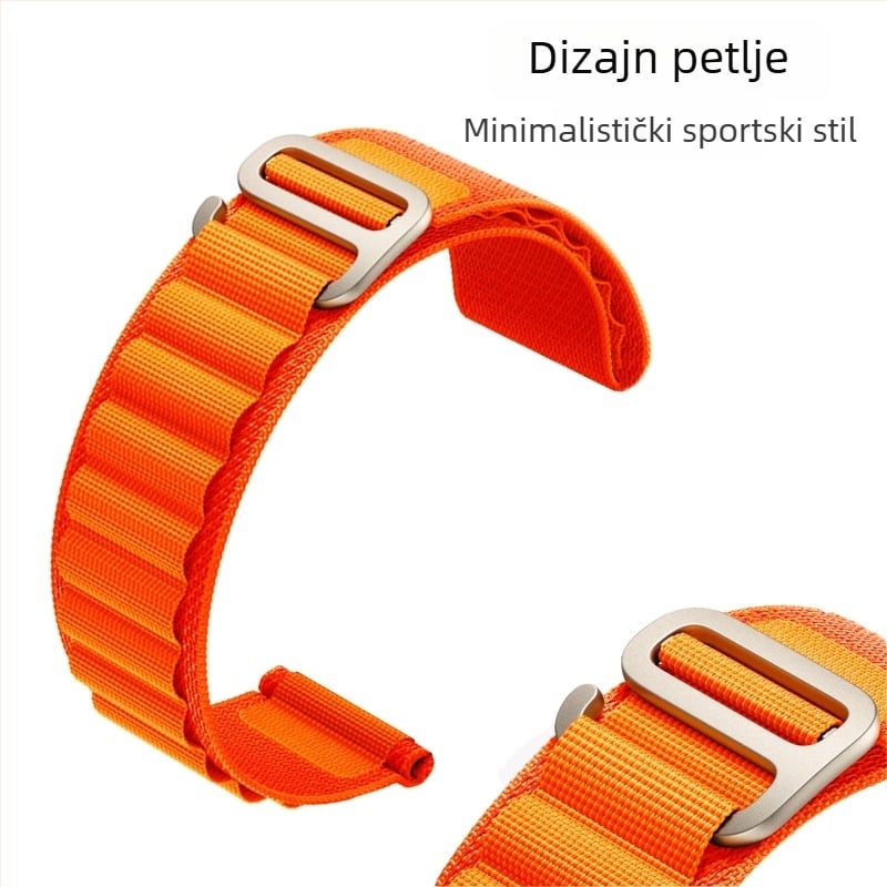 GT2 najlonski pleteni remen za sat za Apple iWatch 8 Ultra, širina 26 mm, kopča, moderan dizajn