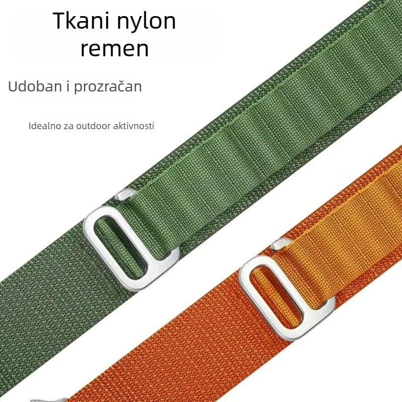 GT2 najlonski pleteni remen za sat za Apple iWatch 8 Ultra, širina 26 mm, kopča, moderan dizajn