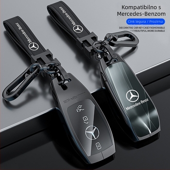 Kućište ključeva za modele Mercedes-Benz: S‑klasa Maybach, C‑klasa (C200L), E260L, E300L, GLB, GLC260L; cinkova legura; jednostavan stil