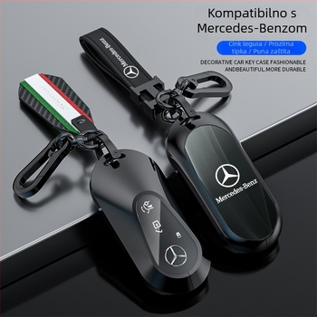 Kućište ključeva za modele Mercedes-Benz: S‑klasa Maybach, C‑klasa (C200L), E260L, E300L, GLB, GLC260L; cinkova legura; jednostavan stil