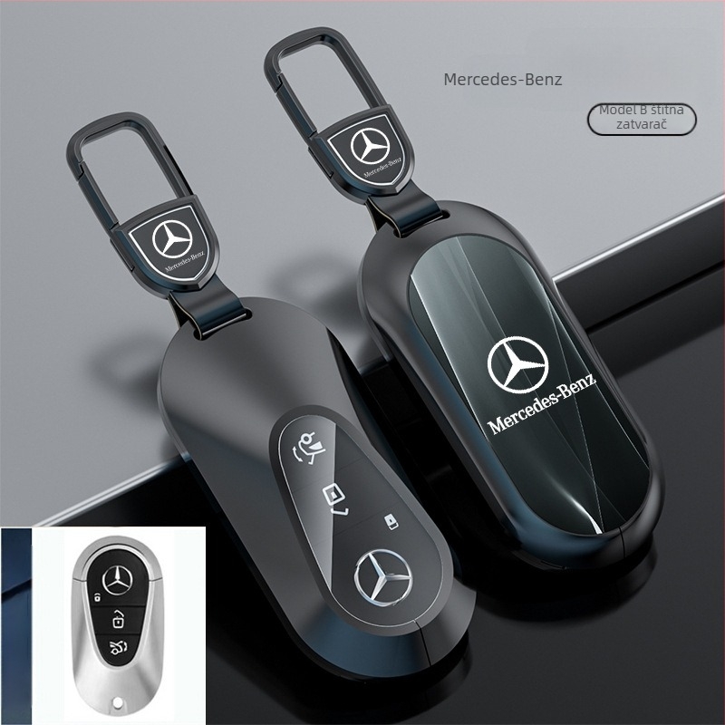 Kućište ključeva za modele Mercedes-Benz: S‑klasa Maybach, C‑klasa (C200L), E260L, E300L, GLB, GLC260L; cinkova legura; jednostavan stil