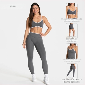 Jenny Ženski yoga top s jastučićima, upija vlagu, super elastičan, nylon-spandeks (92% nylon, 8% spandex), duljina prsa