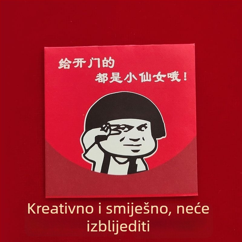 Vjenčani mini crveni kuvert za vrata, kreativan ukras, luksuzan stil