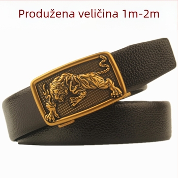 Muški kaiš s automatskim kopčom, umjetna koža, kopča od legure, širina 2-4 cm, elektroplatiranje