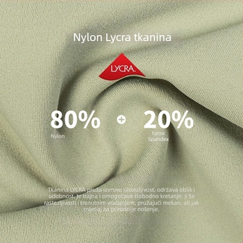 Ženske jog šorceve visokim strukom i podizanjem stražnjice, prozračan materijal, 80% najlon, 20% Lycra, duljina 4/4, Slim fit.