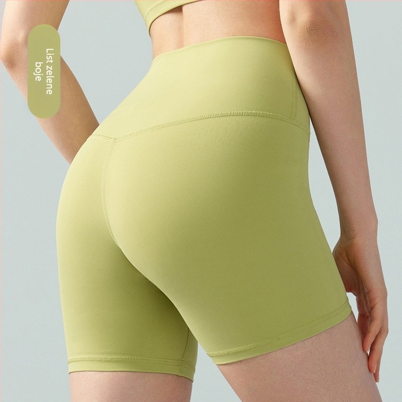 Ženske jog šorceve visokim strukom i podizanjem stražnjice, prozračan materijal, 80% najlon, 20% Lycra, duljina 4/4, Slim fit.