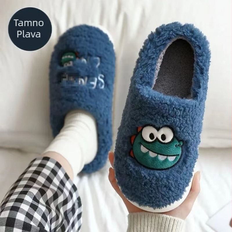 Ženske pamučne papuče za dom, fleec podstava, PVC đon, debljina đona 3-5 cm, đon injekcijski lisovan