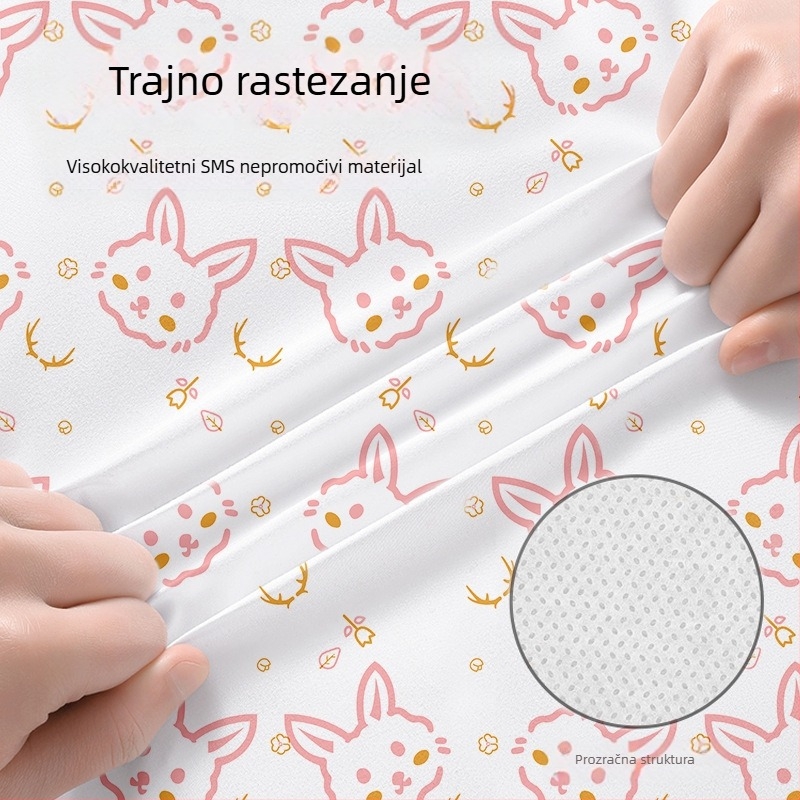 Putnički jednokratni set posteljine – četverodijelni set, SMS materijal, navlaka za pokrivač i jastučnica