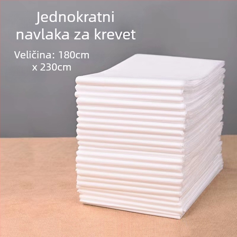 Putnički jednokratni set posteljine – četverodijelni set, SMS materijal, navlaka za pokrivač i jastučnica
