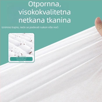 Jednokratni četverodijelni set posteljine za putovanja i vlakova ležaja: plahta, navlaka za pokrivač, navluke za jastuke, vreća za spavanje