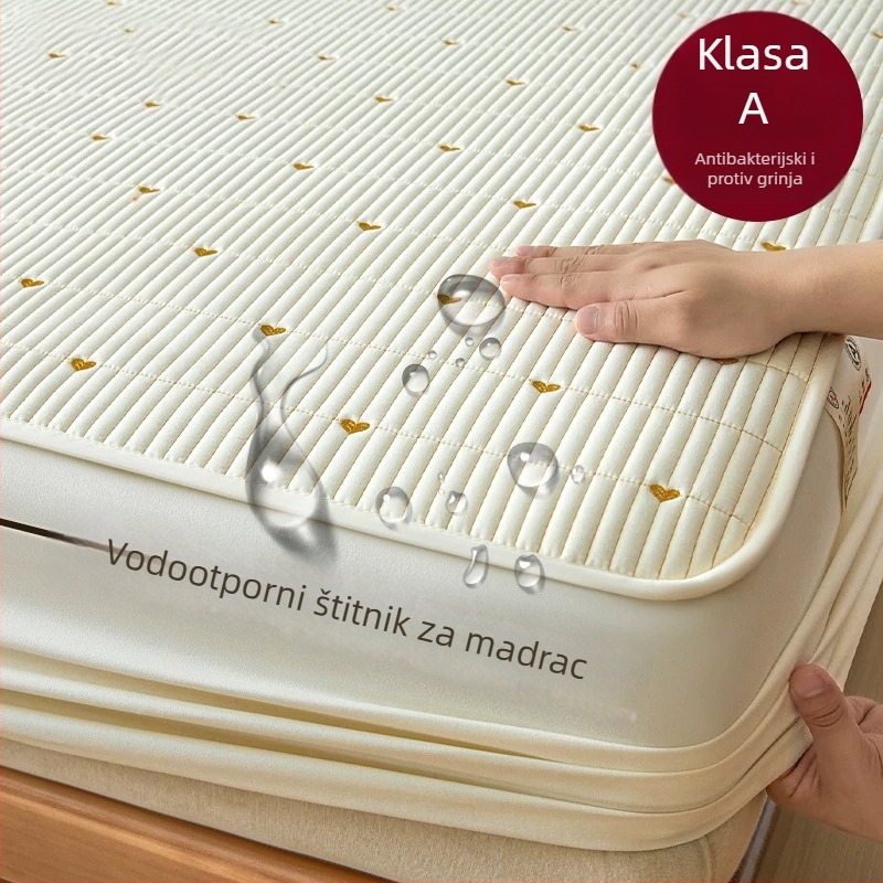 Napinja plahta od sojinog vlakna, vodonepropusna; majčinska i dječja klasa; presvlačeni pamukasti quiltirani pokrivač kreveta; zaštita madraca; 100% pamuk