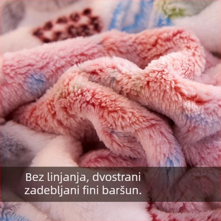 Debeli topli fleec pokrivač za krevet, zimski coral fleece pokrivač, zaštita madraca od flanele, set kreveta od mliječnog velura