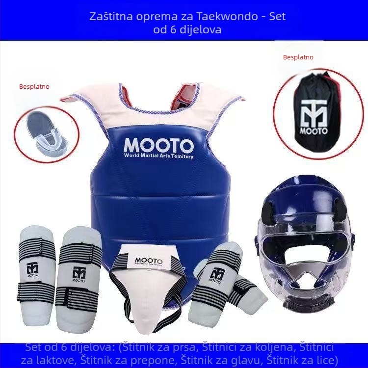 Taekwondo komplet zaštitne opreme za djecu i odrasle, trening, 5–8 komada, debeli zaštitni elementi