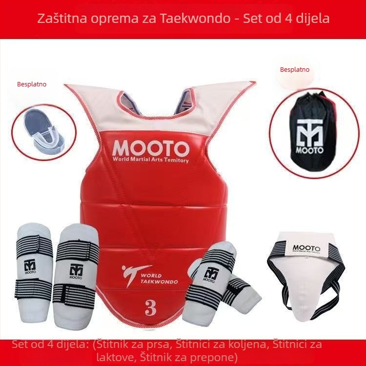 Taekwondo komplet zaštitne opreme za djecu i odrasle, trening, 5–8 komada, debeli zaštitni elementi