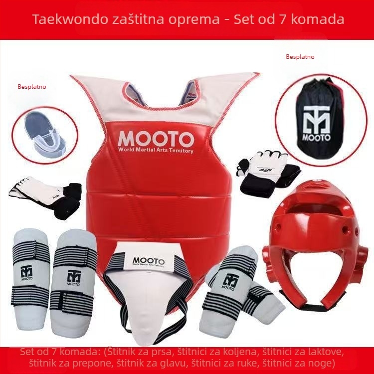 Taekwondo komplet zaštitne opreme za djecu i odrasle, trening, 5–8 komada, debeli zaštitni elementi