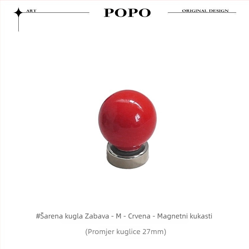 Keramički magnetski kuk s kuglom – jedan kuk, moderan minimalistički stil, nosivost 3–5 kg, model JY318