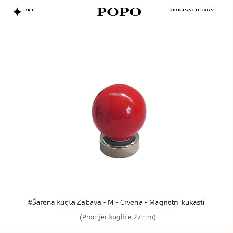 Keramički magnetski kuk s kuglom – jedan kuk, moderan minimalistički stil, nosivost 3–5 kg, model JY318