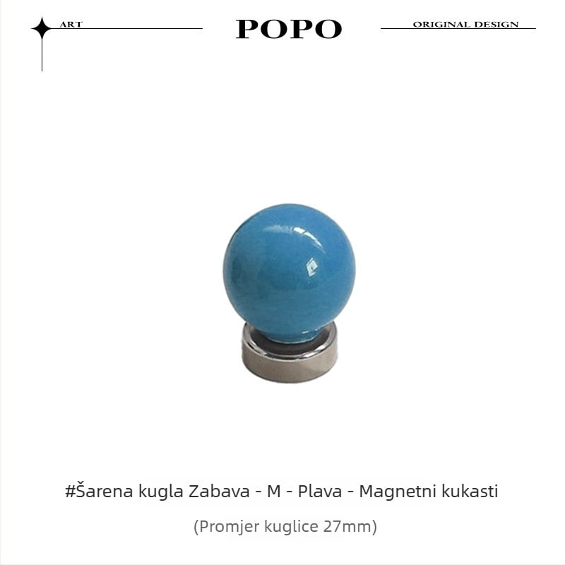 Keramički magnetski kuk s kuglom – jedan kuk, moderan minimalistički stil, nosivost 3–5 kg, model JY318