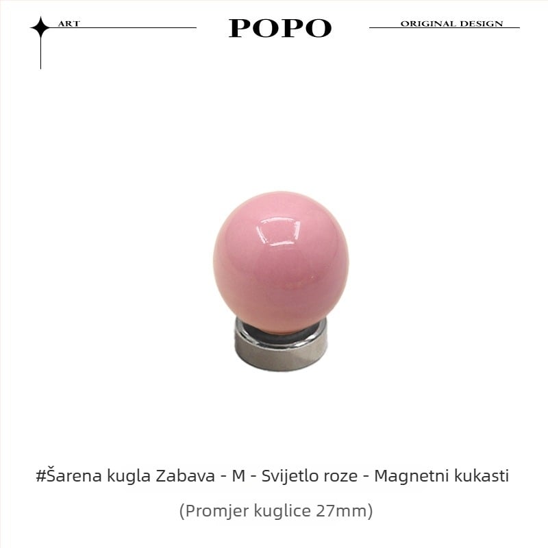 Keramički magnetski kuk s kuglom – jedan kuk, moderan minimalistički stil, nosivost 3–5 kg, model JY318