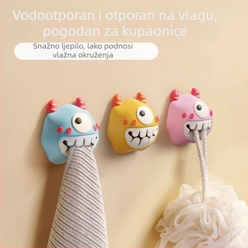 Little Monster – klips za ručnike bez bušenja i ormarić za kupaonicu za pohranu