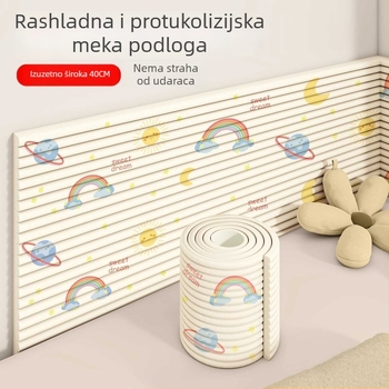 Tatami stil zaštitni jastuk za zid za bebu uz krevet – mekani jastučić protiv sudara