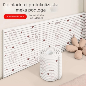 Tatami stil zaštitni jastuk za zid za bebu uz krevet – mekani jastučić protiv sudara