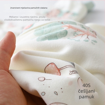 Dječji dvostruki spavaći vreć od pamuka za jesen-zimu, jedinstveni bodi s odvojenim nogama, podstava od svile, punilo Space Cotton, odvojivi rukavi