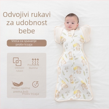 Spavaća vreća za bebe od prozračne čiste pamuka, kokon stil, za novorođenčad, zimu, proljeće i jesen