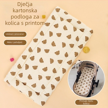Jastučić za kolica za dojenčad s karikaturama, pamuk, prozračan, sve sezone, 0–1 godina