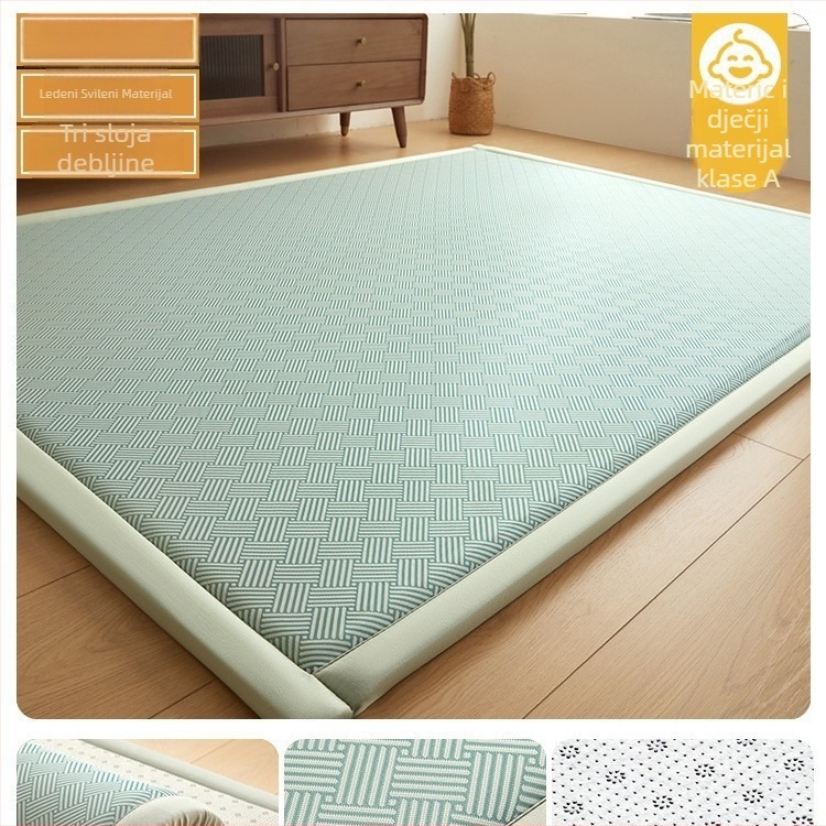 Tatami podloga za krevet, od ice silk i ratan, Jacquard tkanje, moderni minimalistički stil