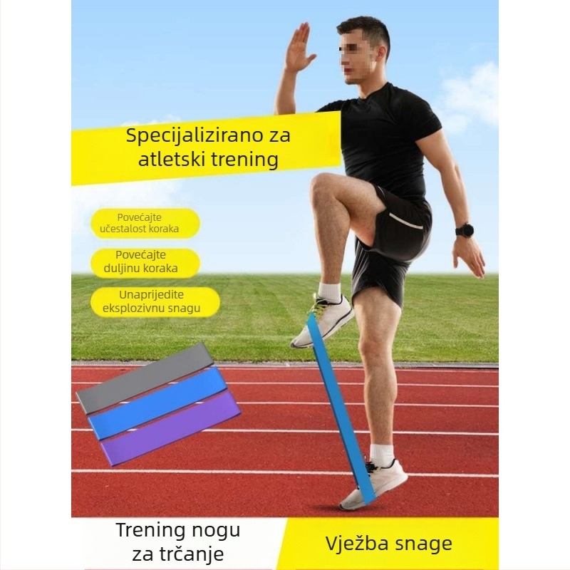 Otporna traka s elastičnim prstenom za trening nogu - zagrijavanje atletika, košarka eksplozivna snaga, Materijal: Drugo; Brend: Drugo