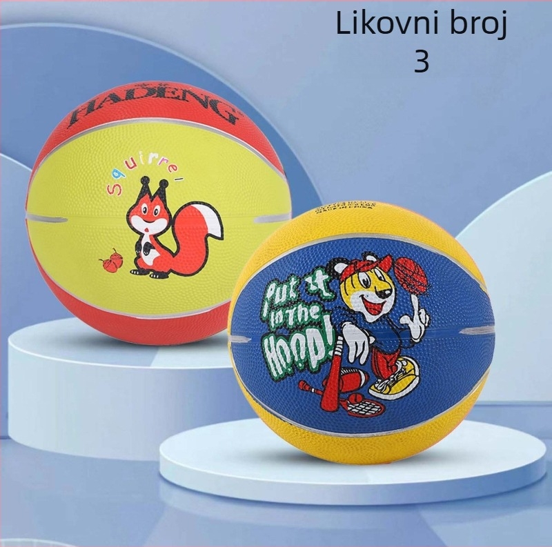 Gumena košarkaška lopta za djecu, veličine 3–7, pogodna za vrtić i osnovnu školu, za unutarnju i vanjsku uporabu, plava