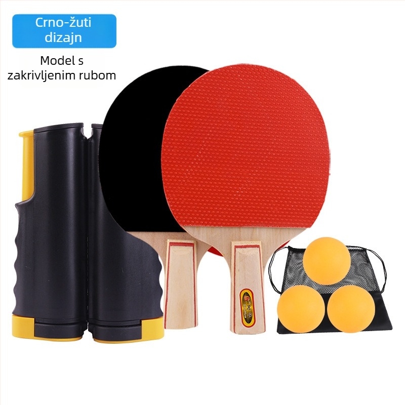 Set za stolni tenis s prijenosnim izvlakačem mreže – ABS materijal, standardne specifikacije, uključuje 3 lopte