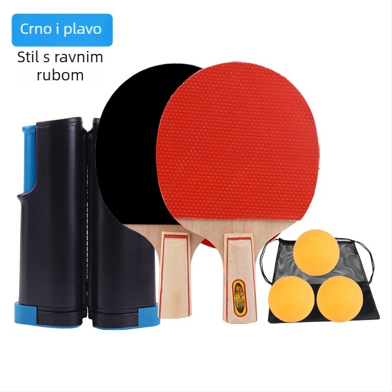 Set za stolni tenis s prijenosnim izvlakačem mreže – ABS materijal, standardne specifikacije, uključuje 3 lopte