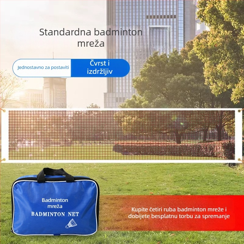 Standardna mreža za badminton, za unutarnju i vanjsku uporabu, prijenosna i sklopiva, profesionalna/za natjecanja
