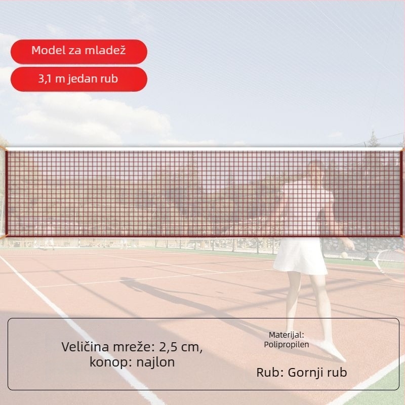 Standardna mreža za badminton, za unutarnju i vanjsku uporabu, prijenosna i sklopiva, profesionalna/za natjecanja