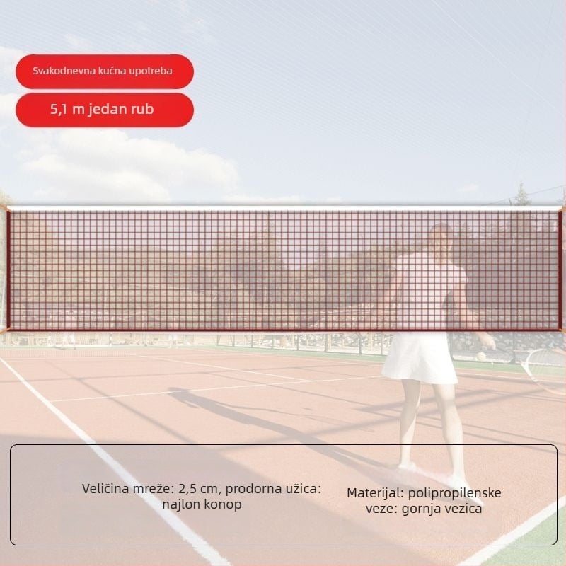 Standardna mreža za badminton, za unutarnju i vanjsku uporabu, prijenosna i sklopiva, profesionalna/za natjecanja