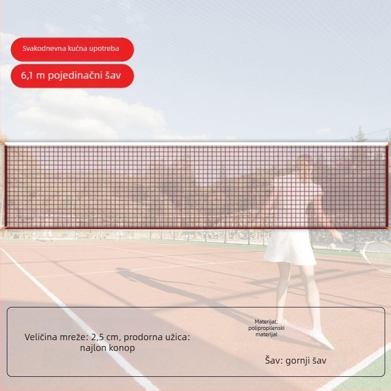 Standardna mreža za badminton, za unutarnju i vanjsku uporabu, prijenosna i sklopiva, profesionalna/za natjecanja