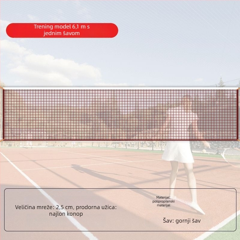 Standardna mreža za badminton, za unutarnju i vanjsku uporabu, prijenosna i sklopiva, profesionalna/za natjecanja