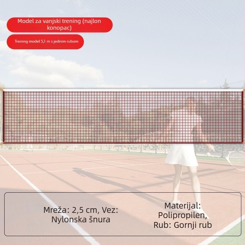 Standardna mreža za badminton, za unutarnju i vanjsku uporabu, prijenosna i sklopiva, profesionalna/za natjecanja
