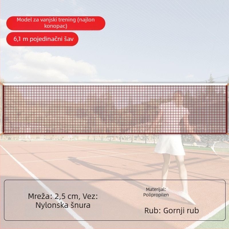Standardna mreža za badminton, za unutarnju i vanjsku uporabu, prijenosna i sklopiva, profesionalna/za natjecanja