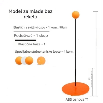 JIANQING trener stolnog tenisa s elastičnim osovinama, unutarnji samostalni trening set, PP materijal