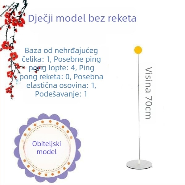 JIANQING trener stolnog tenisa s elastičnim osovinama, unutarnji samostalni trening set, PP materijal