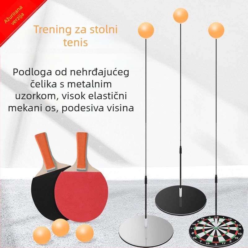 JIANQING trener stolnog tenisa s elastičnim osovinama, unutarnji samostalni trening set, PP materijal