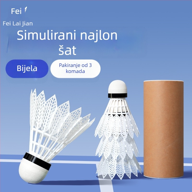 Feilai Jian badminton raketa, okvir od željezne legure, najlonske žice, težina 95–100 g