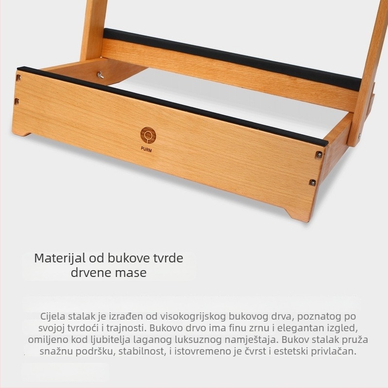 Držač za pohranu i izlaganje teniskih reketa od čvrstog drveta s mobilnim stalkom — Šifra proizvoda F97h867s5mh888