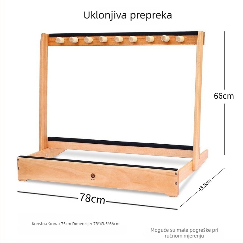 Držač za pohranu i izlaganje teniskih reketa od čvrstog drveta s mobilnim stalkom — Šifra proizvoda F97h867s5mh888